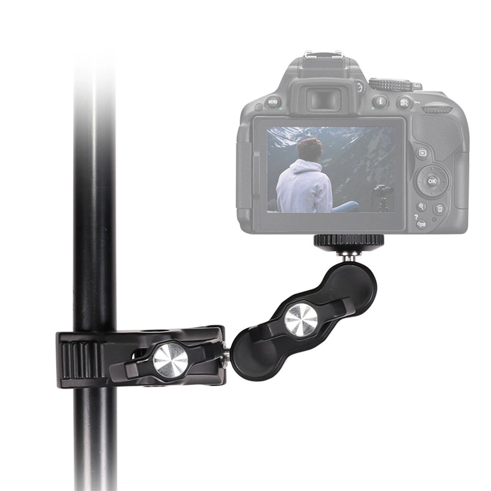 Phone and sports camera holder with clampeng