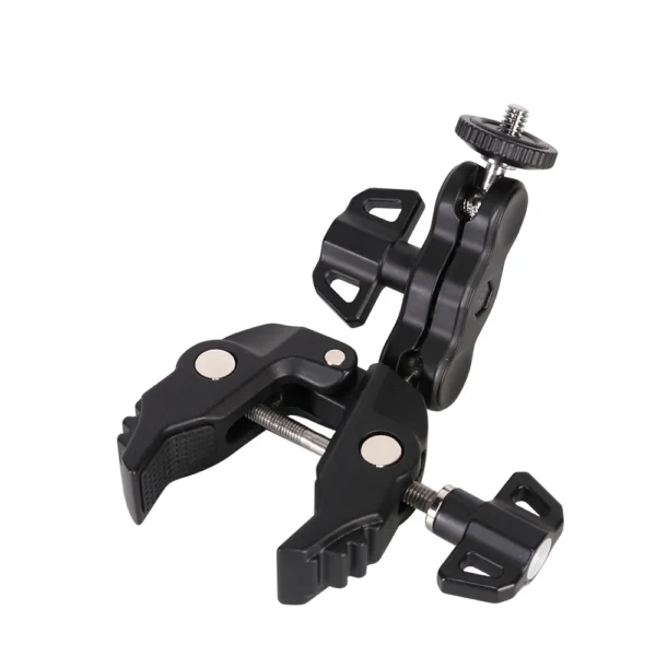 Phone and sports camera holder with clampeng