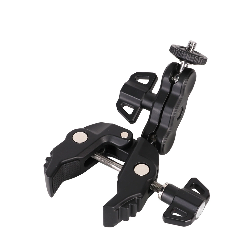 Phone and sports camera holder with clampeng