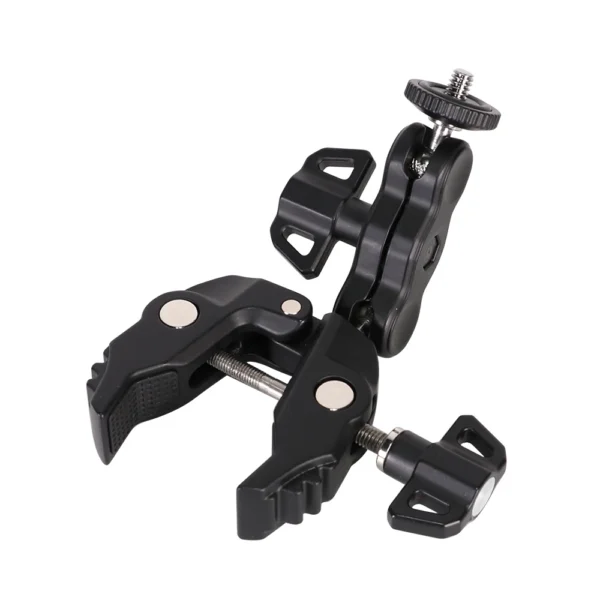 Phone and sports camera holder with clampeng