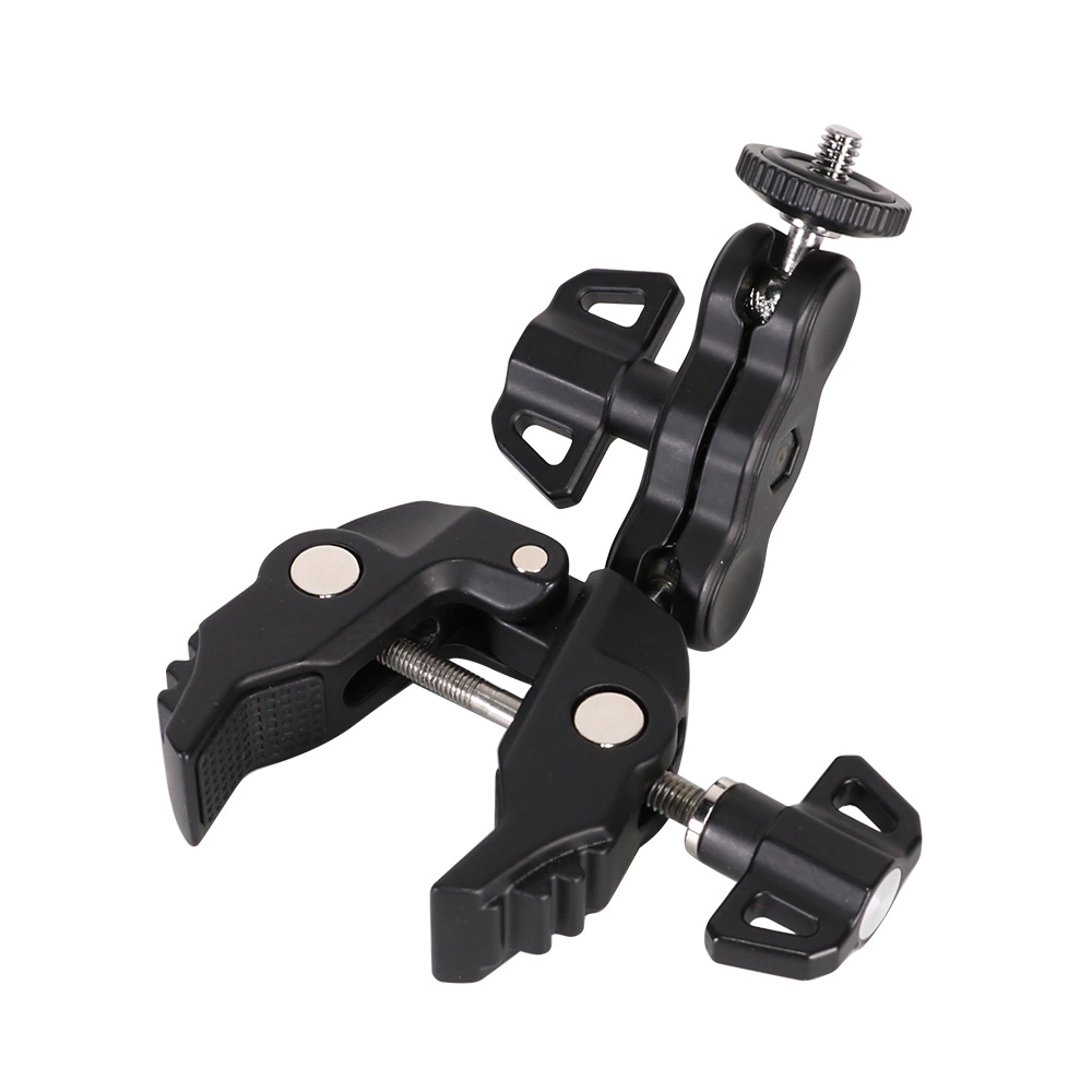 Phone and sports camera holder with clampeng
