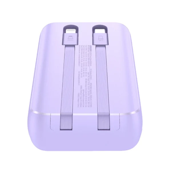 Joyroom JR-PBC06 mini power bank with built-in USB-C / Lightning cables 30W 10000mAh - purpleeng