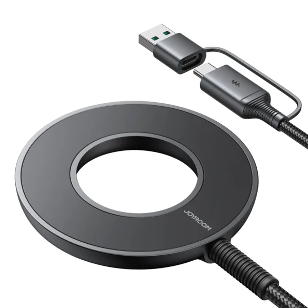 Joyroom wireless magnetic charger 15W black (JR-WQM03)eng