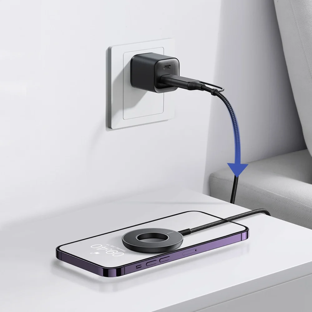 Joyroom wireless magnetic charger 15W black (JR-WQM03)eng