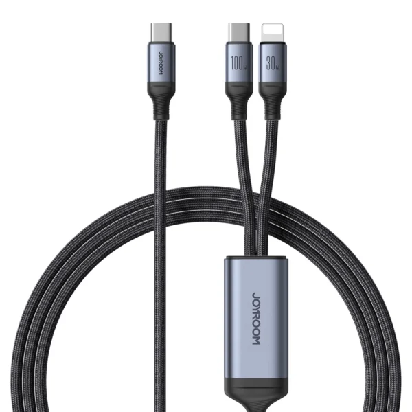 Joyroom Speedy Series S-A21 2in1 USB-C - USB-C / Lightning cable 100W 1.5m - blackeng
