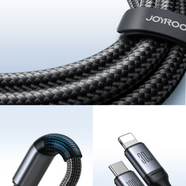Joyroom Speedy Series S-A21 2in1 USB-C - USB-C / Lightning cable 100W 1.5m - blackeng