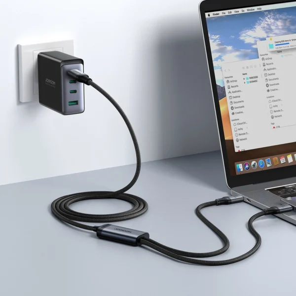Joyroom Speedy Series S-A21 2in1 USB-C - USB-C / Lightning cable 100W 1.5m - blackeng