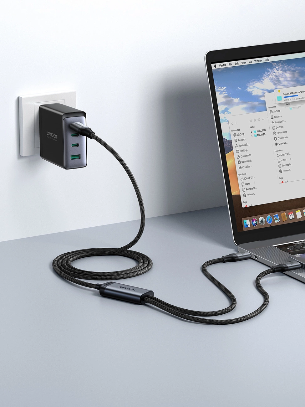Joyroom Speedy Series S-A21 2in1 USB-C - USB-C / Lightning cable 100W 1.5m - blackeng