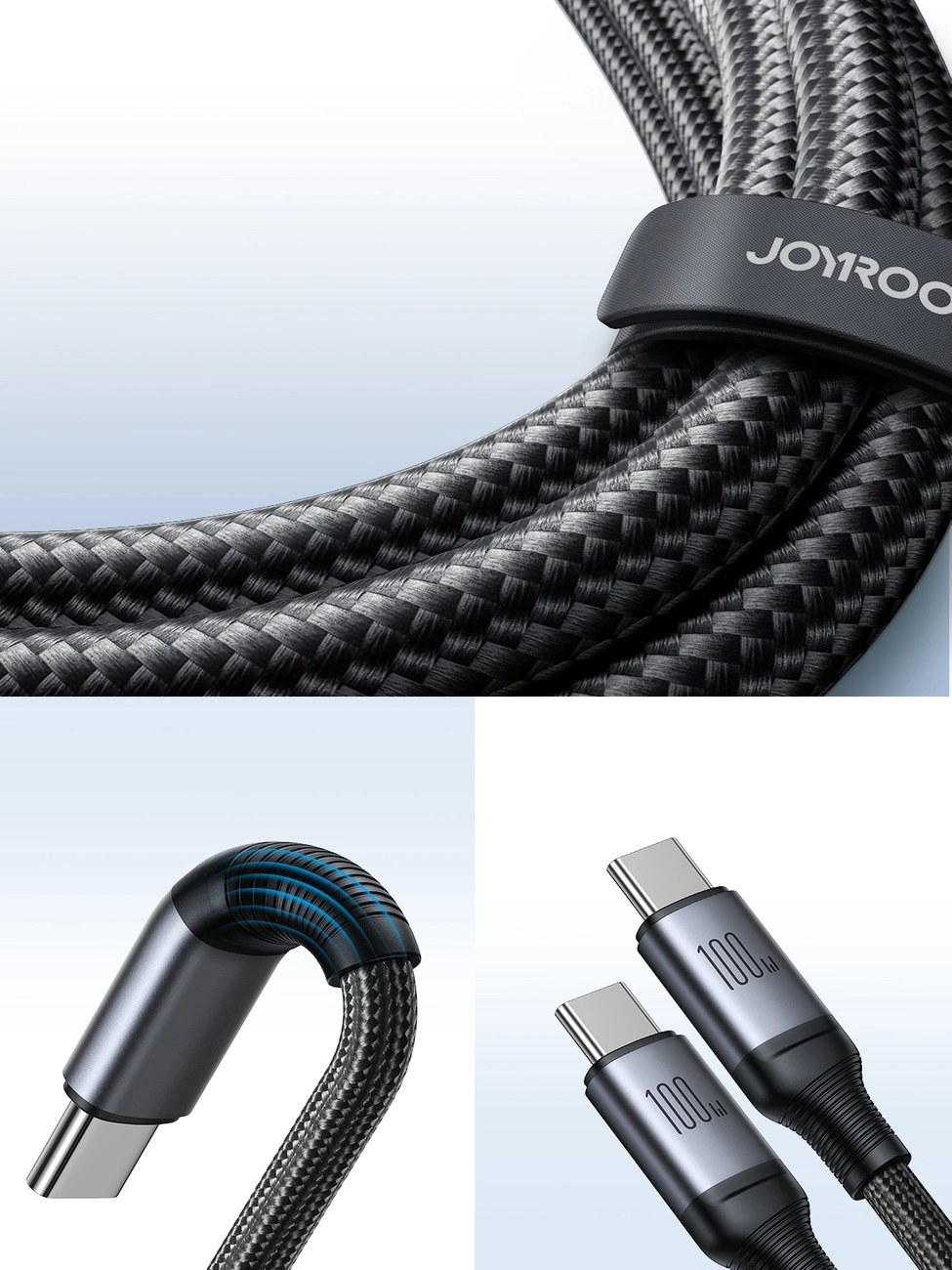 Joyroom Speedy Series S-A21 2in1 USB-C - USB-C / USB-C cable 100W 1.5m - blackeng