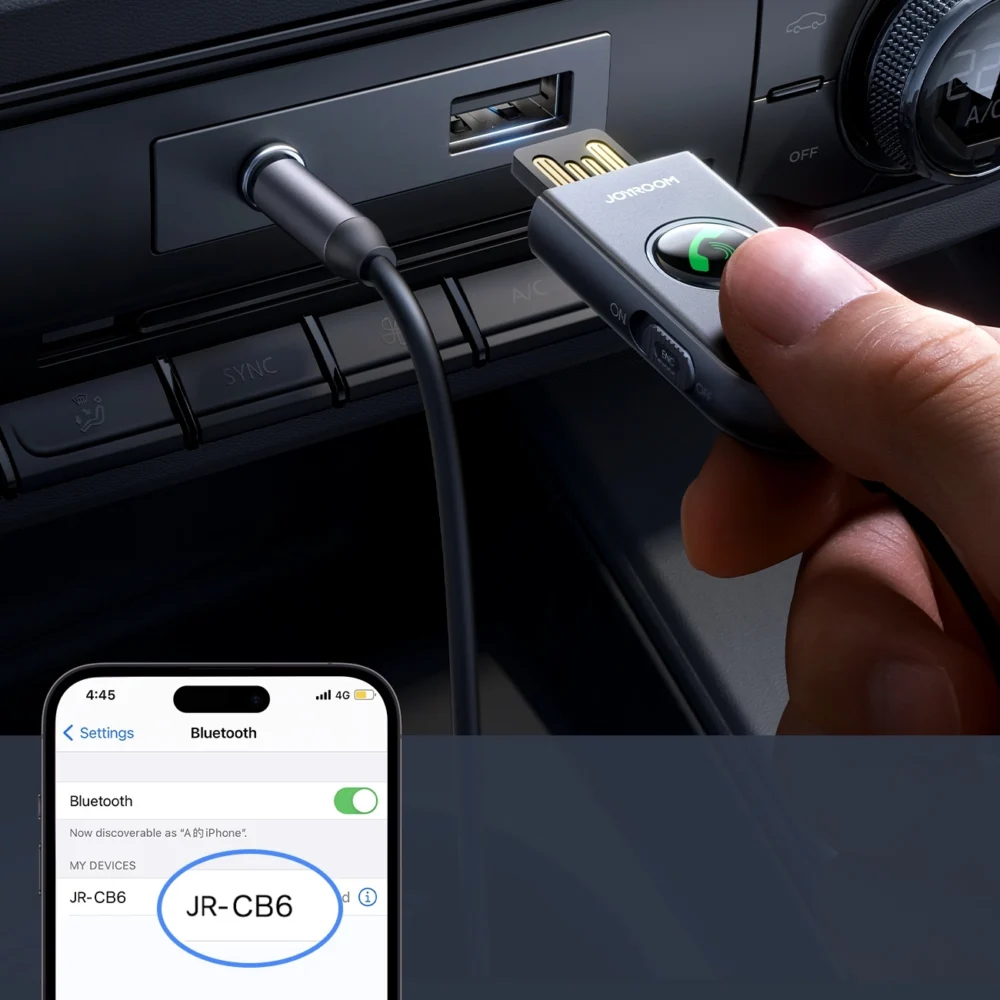 Joyroom JR-CB6 wireless car receiver - grayeng