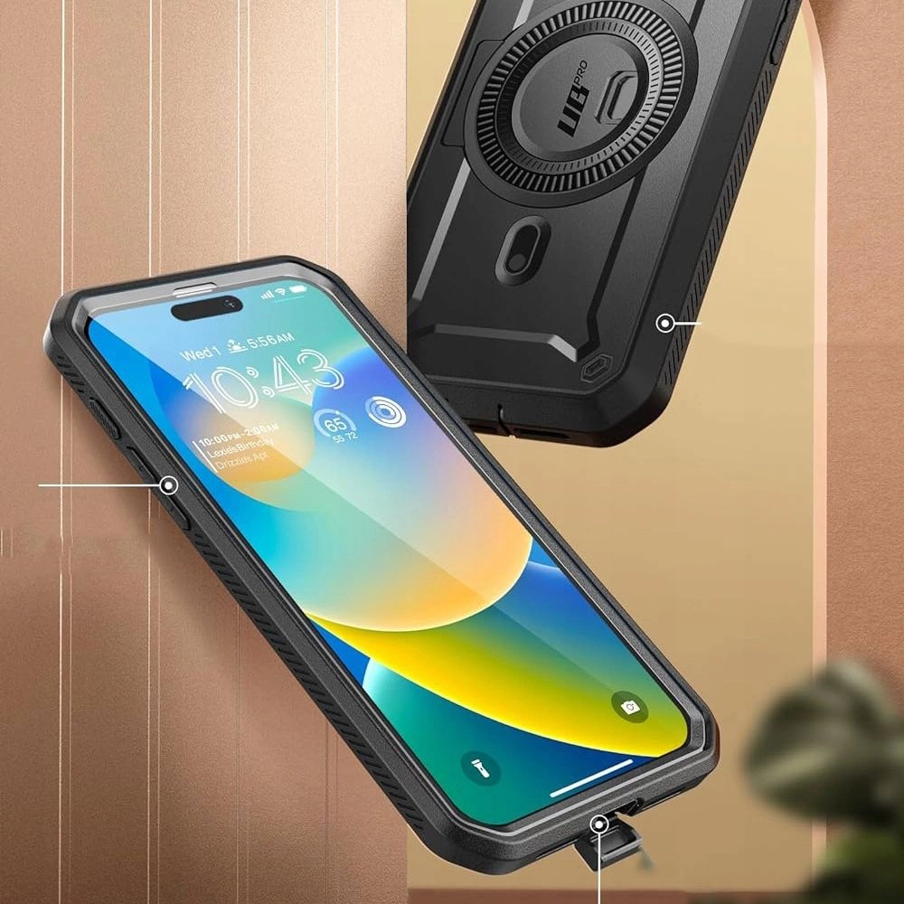 Supcase UB Pro Mag Case with MagSafe for iPhone 15 Pro - Blackeng