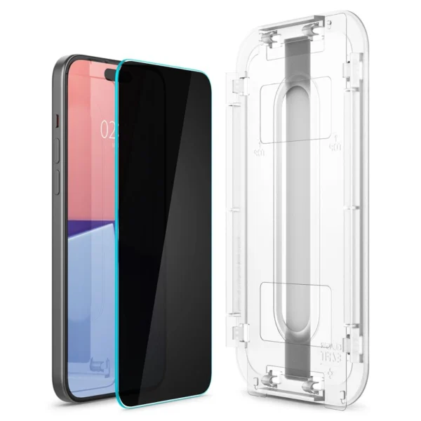 Spigen Glas.tR EZ Fit Privacy Tempered Glass for iPhone 15 Pro Maxeng