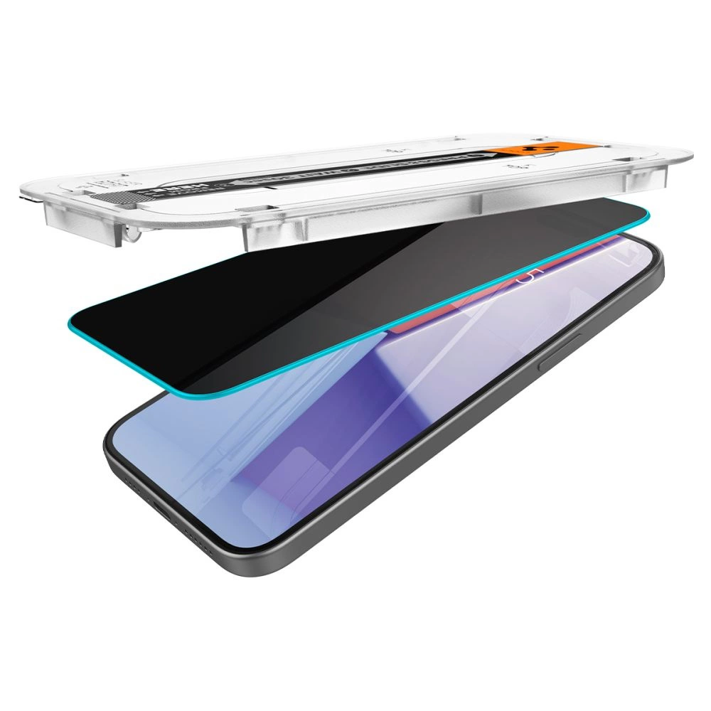 Spigen Glas.tR EZ Fit Privacy Tempered Glass for iPhone 15 Pro Maxeng