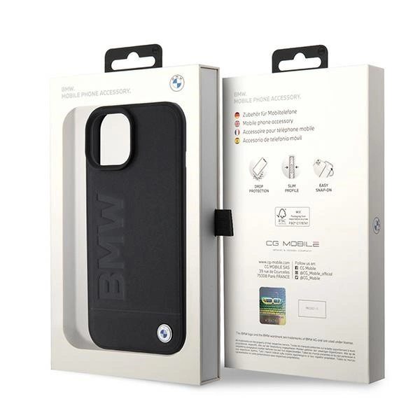 BMW BMHMP15SSLLBK iPhone 15 6.1" black/black Magsafe hardcase Signature Logo Imprinteng