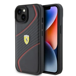 Ferrari FEHCP15SPTWK iPhone 15 6.1" black/black hardcase Twist Metal Logoeng