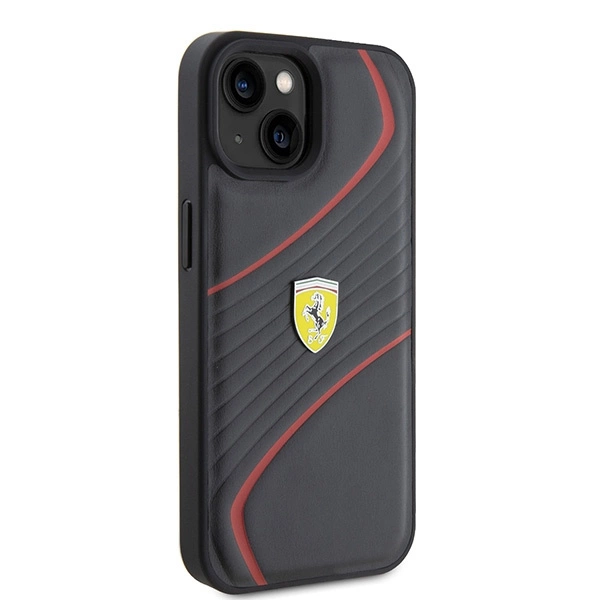 Ferrari FEHCP15SPTWK iPhone 15 6.1" black/black hardcase Twist Metal Logoeng
