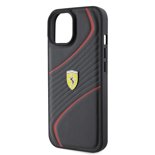 Ferrari FEHCP15SPTWK iPhone 15 6.1" black/black hardcase Twist Metal Logoeng