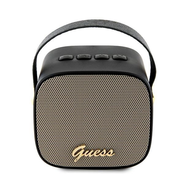 Guess Bluetooth speaker GUWSB2P4SMK Speaker mini black/black 4G Leather Script Logo with Strapeng