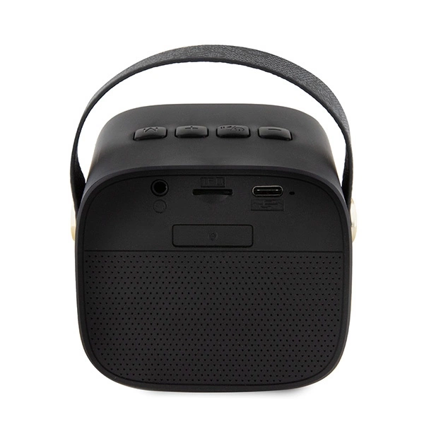 Guess Bluetooth speaker GUWSB2P4SMK Speaker mini black/black 4G Leather Script Logo with Strapeng