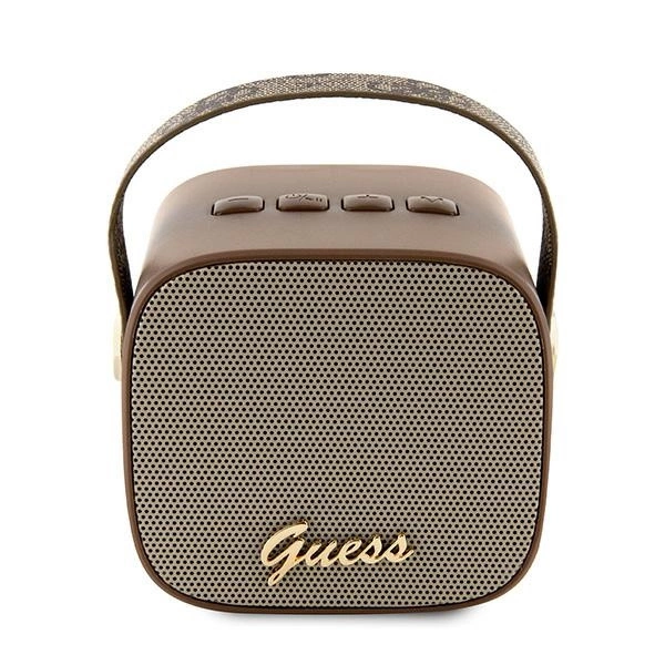 Guess Bluetooth speaker GUWSB2P4SMW Speaker mini brown/bown 4G Leather Script Logo with Strapeng