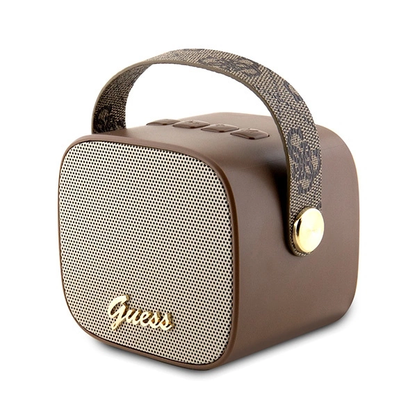 Guess Bluetooth speaker GUWSB2P4SMW Speaker mini brown/bown 4G Leather Script Logo with Strapeng