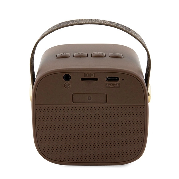 Guess Bluetooth speaker GUWSB2P4SMW Speaker mini brown/bown 4G Leather Script Logo with Strapeng