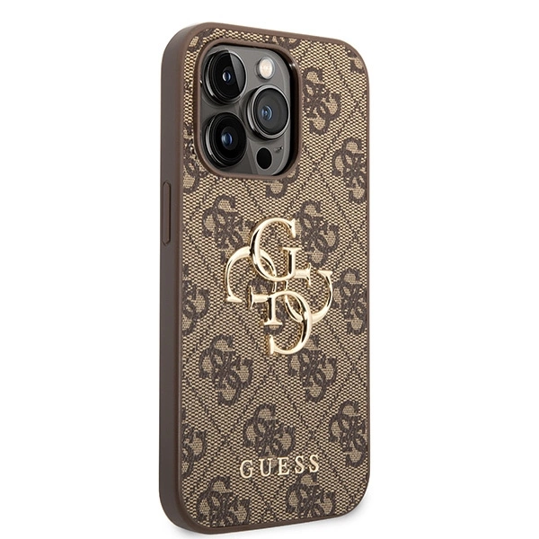 Guess GUHCP15L4GMGBR iPhone 15 Pro 6.1" brown/brown hardcase 4G Big Metal Logoeng