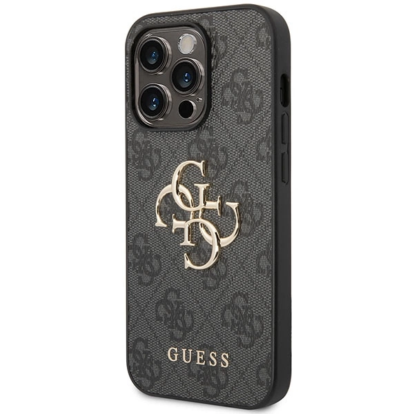 Guess GUHCP15L4GMGGR iPhone 15 Pro 6.1" gray/gray hardcase 4G Big Metal Logoeng