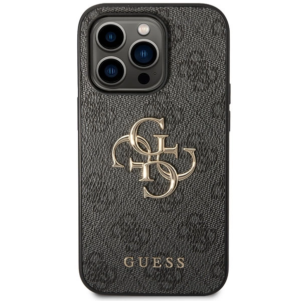 Guess GUHCP15L4GMGGR iPhone 15 Pro 6.1" gray/gray hardcase 4G Big Metal Logoeng