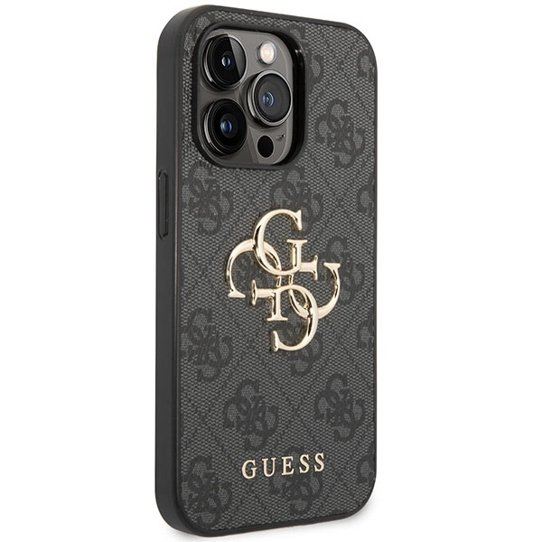 Guess GUHCP15L4GMGGR iPhone 15 Pro 6.1" gray/gray hardcase 4G Big Metal Logoeng