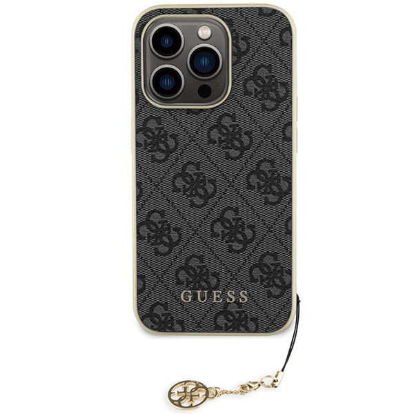 Guess GUHCP15LGF4GGR iPhone 15 Pro 6.1" gray/gray hardcase 4G Charms Collectioneng