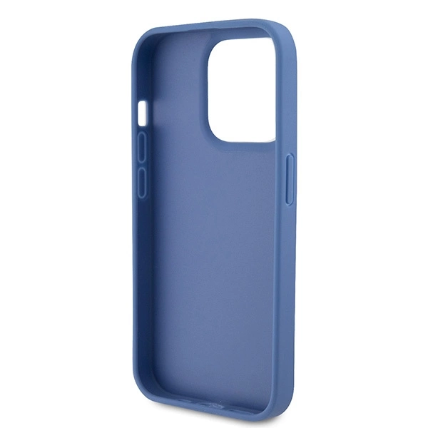 Guess GUHCP15LP4TDPB iPhone 15 Pro 6.1" blue/blue hardcase Leather 4G Triangle Strasseng