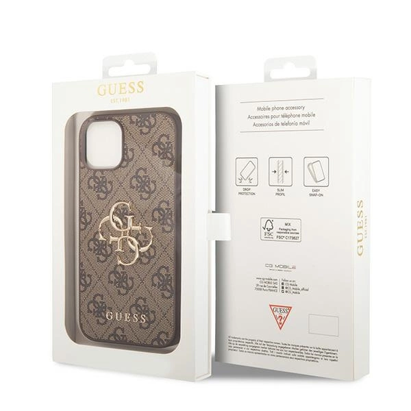 Guess GUHCP15M4GMGBR iPhone 15 Plus 6.7" brown/brown hardcase 4G Big Metal Logoeng