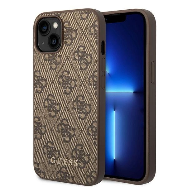 Guess GUHCP15MG4GFBR iPhone 15 Plus 6.7" brown/brown hard case 4G Metal Gold Logoeng