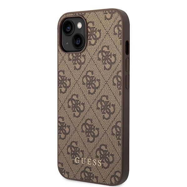 Guess GUHCP15MG4GFBR iPhone 15 Plus 6.7" brown/brown hard case 4G Metal Gold Logoeng