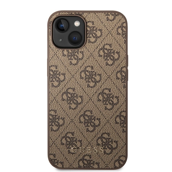 Guess GUHCP15MG4GFBR iPhone 15 Plus 6.7" brown/brown hard case 4G Metal Gold Logoeng