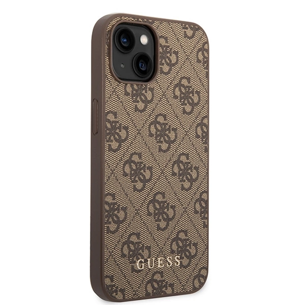 Guess GUHCP15MG4GFBR iPhone 15 Plus 6.7" brown/brown hard case 4G Metal Gold Logoeng