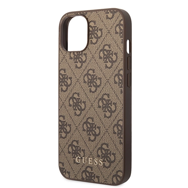 Guess GUHCP15MG4GFBR iPhone 15 Plus 6.7" brown/brown hard case 4G Metal Gold Logoeng