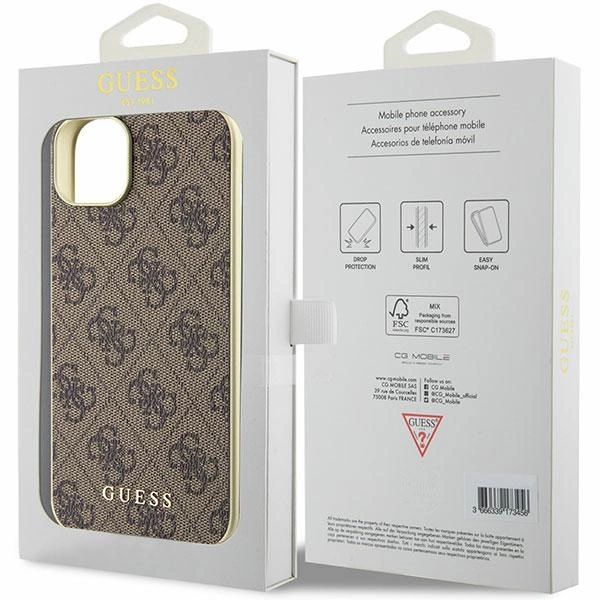 Guess GUHCP15MGF4GBR iPhone 15 Plus 6.7" brown/brown hardcase 4G Charms Collectioneng