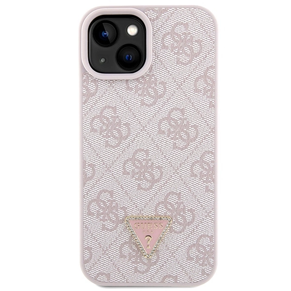 Guess GUHCP15MP4TDSCPP iPhone 15 Plus 6.7" pink/pink hardcase Crossbody 4G Metal Logoeng