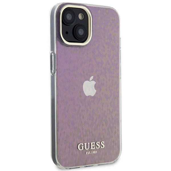 Guess GUHCP15SHDECMP iPhone 15 6.1" pink/pink hardcase IML Faceted Mirror Disco Iridescenteng