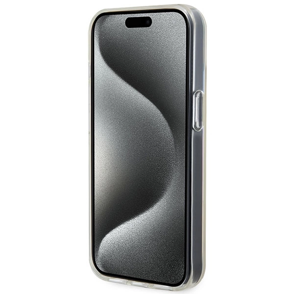Guess GUHCP15SHDECMP iPhone 15 6.1" pink/pink hardcase IML Faceted Mirror Disco Iridescenteng
