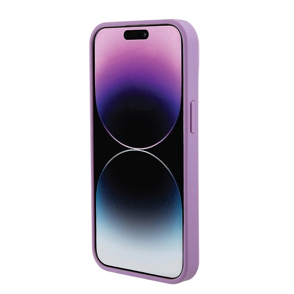 Guess GUHCP15SP4EPMU iPhone 15 6.1" purple/light purple hardcase Leather 4G Stampedeng