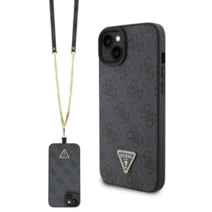 Guess GUHCP15SP4TDSCPK iPhone 15 6.1" black/black hardcase Crossbody 4G Metal Logoeng