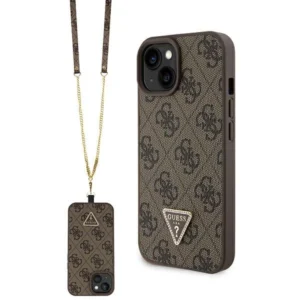 Guess GUHCP15SP4TDSCPW iPhone 15 6.1" brown/brown hardcase Crossbody 4G Metal Logoeng