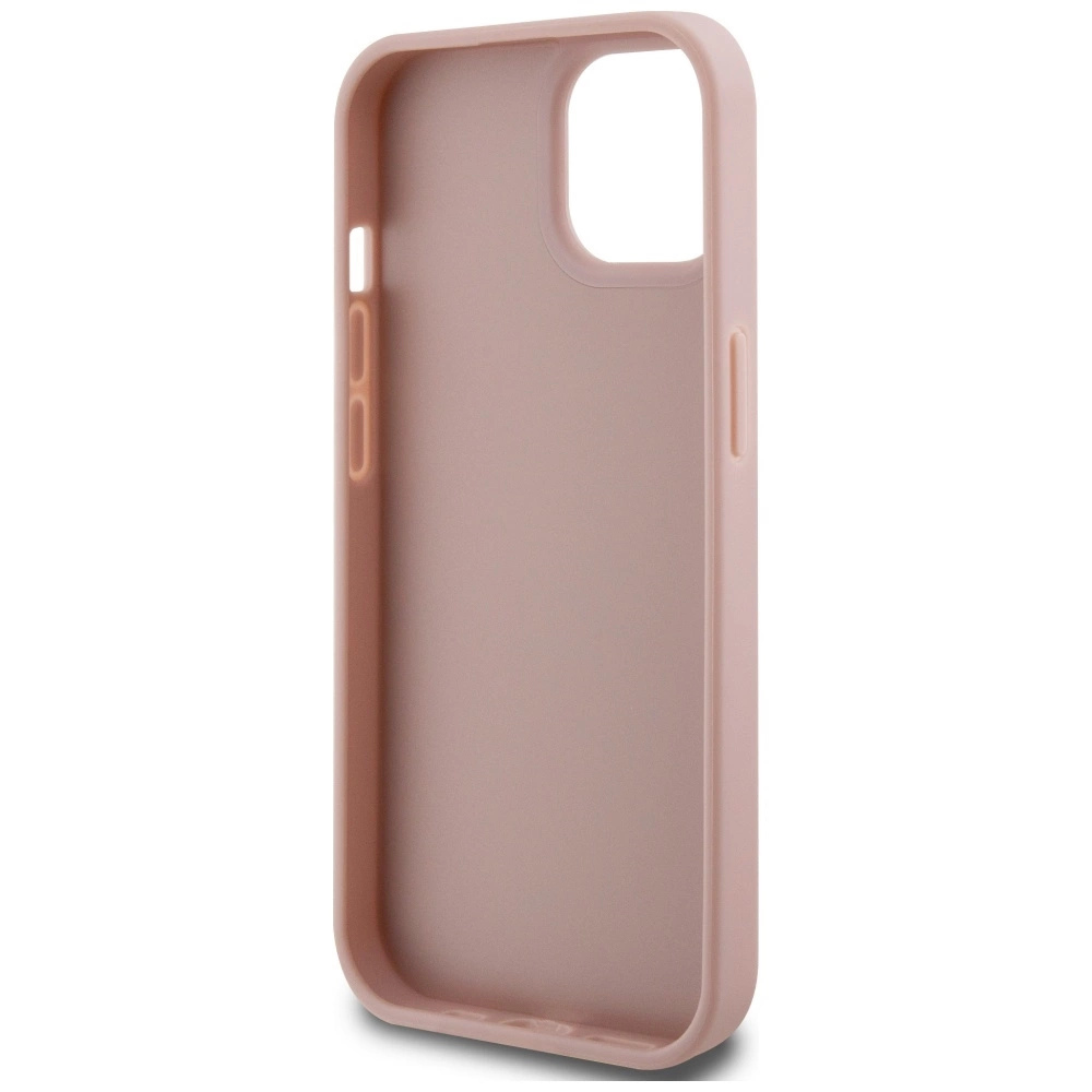 Guess GUHCP15SPCRTHCP iPhone 15 6.1" pink/pink hardcase Croco Triangle Metal Logoeng