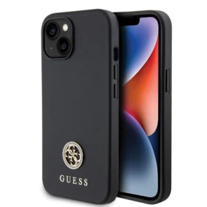 Guess GUHCP15SPS4DGPK iPhone 15 6.1" black/black hardcase Strass Metal Logoeng