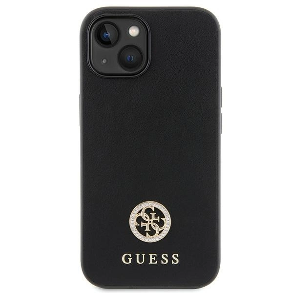 Guess GUHCP15SPS4DGPK iPhone 15 6.1" black/black hardcase Strass Metal Logoeng