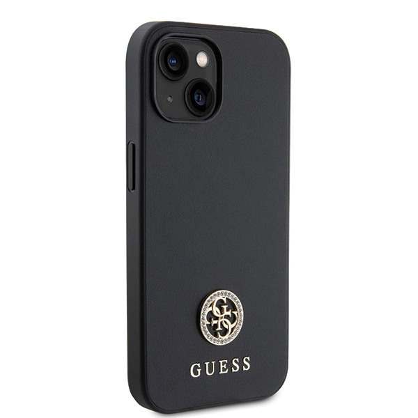 Guess GUHCP15SPS4DGPK iPhone 15 6.1" black/black hardcase Strass Metal Logoeng