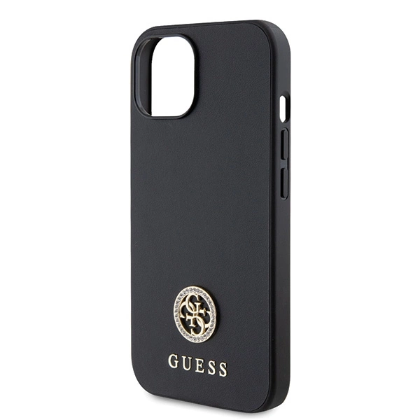 Guess GUHCP15SPS4DGPK iPhone 15 6.1" black/black hardcase Strass Metal Logoeng
